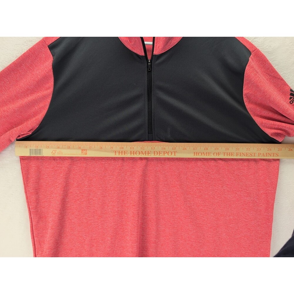Adidas Golf SPF-50 Quarter-Zip Pullover Men's XL Salmon Red NWT - Picture 7 of 11